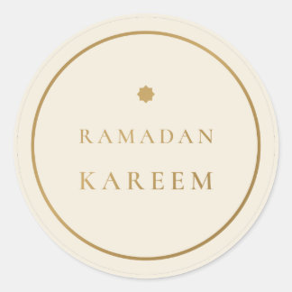 Ramadan Kareem Elegant Kräm Guld Klistermärke