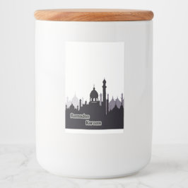 ramadan kareem-etiketter mat etikett