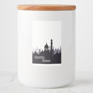 ramadan kareem-etiketter mat etikett