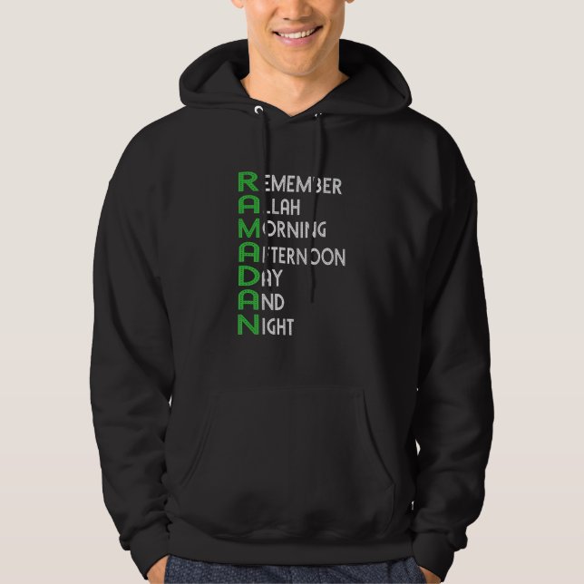 Ramadan Kareem Fasting Fast Islam Muslim Hoodie (Framsida)