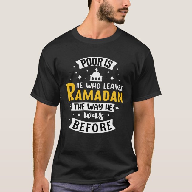 Ramadan Kareem Fasting  For Muslim Islamic  Idea   T Shirt (Framsida)