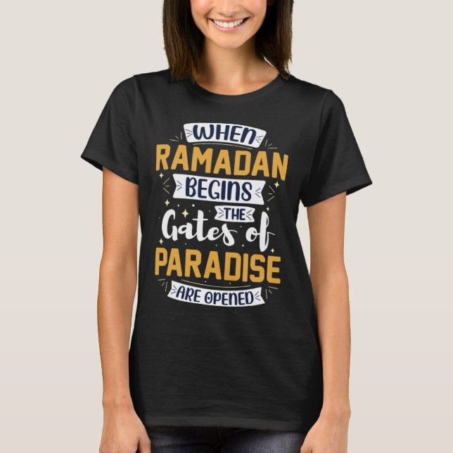 Ramadan Kareem Fasting  For Muslim Islamic  Idea T Shirt (Framsida)