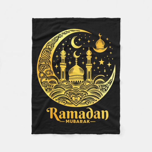 Ramadan Kareem Glad Fastetid Ramadan Mubarak Islam Fleecefilt (Framsidan)