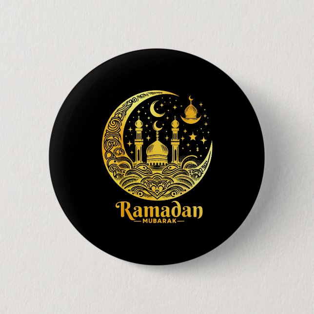 Ramadan Kareem Glad Fastetid Ramadan Mubarak Islam Knapp (Framsida)