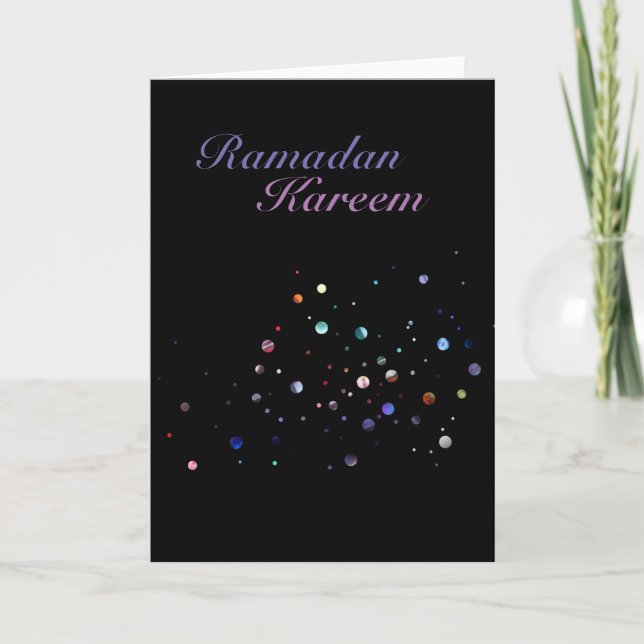 Ramadan Kareem Glitter Kort (Framsida)