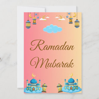 Ramadan Kareem Greeting Card Carte de vœux simple Kort