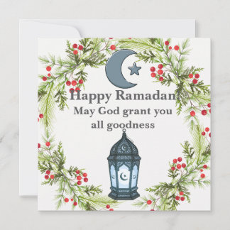 Ramadan Kareem Greeting Card Elegant Islamic Desig Julkort