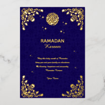 Ramadan Kareem Guld Folie Islamisk Inbjudan