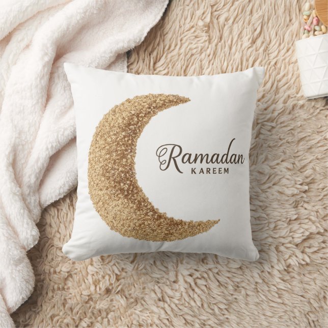 Ramadan Kareem Guld Halvmåne Kudd Kudde (Filt)