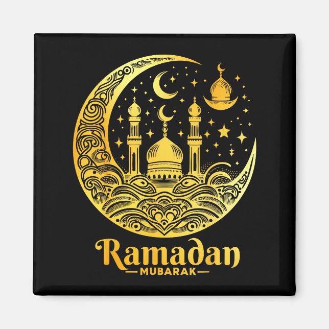 Ramadan Kareem Happy Fasting Ramadan Mubarak Islam Magnet (Framsidan)