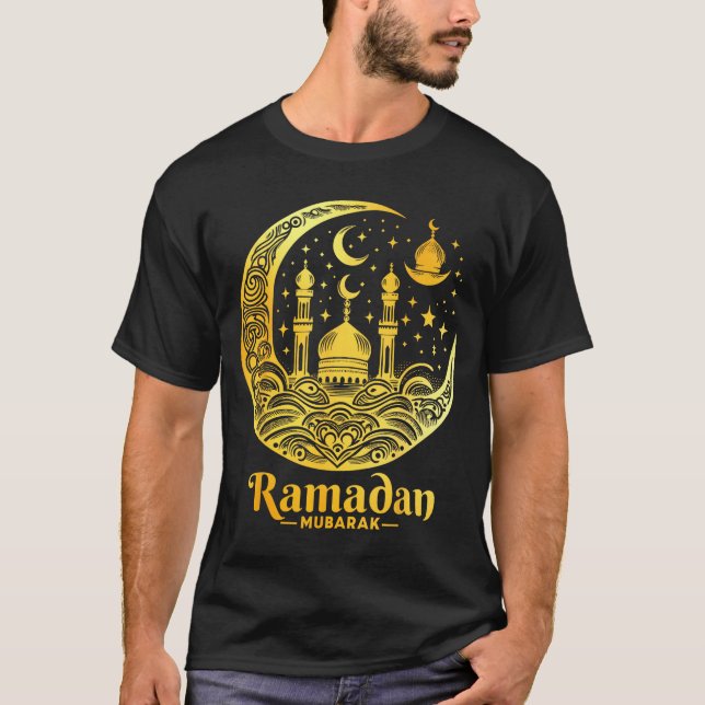Ramadan Kareem Happy Fasting Ramadan Mubarak Islam T Shirt (Framsida)