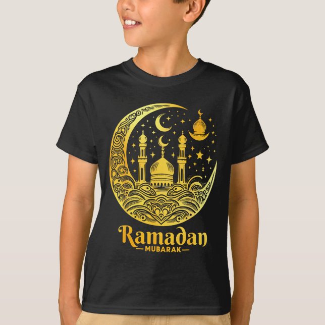 Ramadan Kareem Happy Fasting Ramadan Mubarak Islam T Shirt (Framsida)