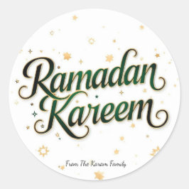 Ramadan Kareem-helgdag Runt Klistermärke