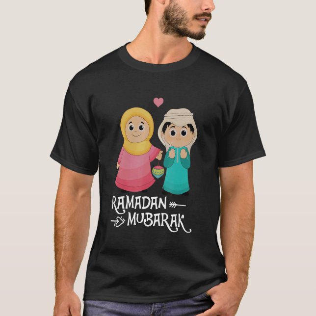 Ramadan Kareem Heliga Month Hijab Girl Ramadan Fas T Shirt (Framsida)