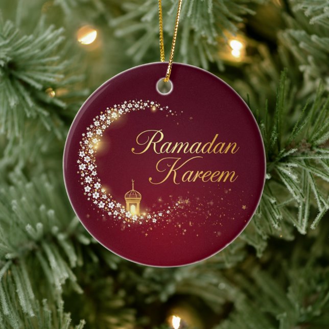 Ramadan Kareem holiday Personalized Card Julgransprydnad Keramik (Träd)