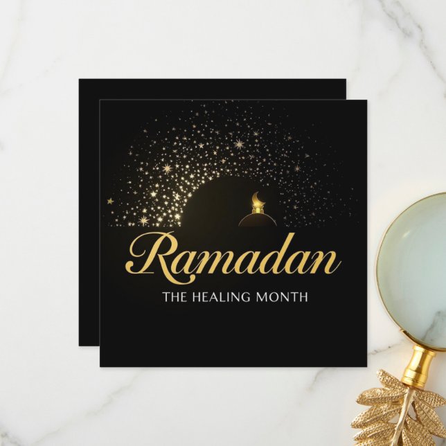Ramadan Kareem holiday Personalized Card Tack Kort (Fram/Back In Situ)
