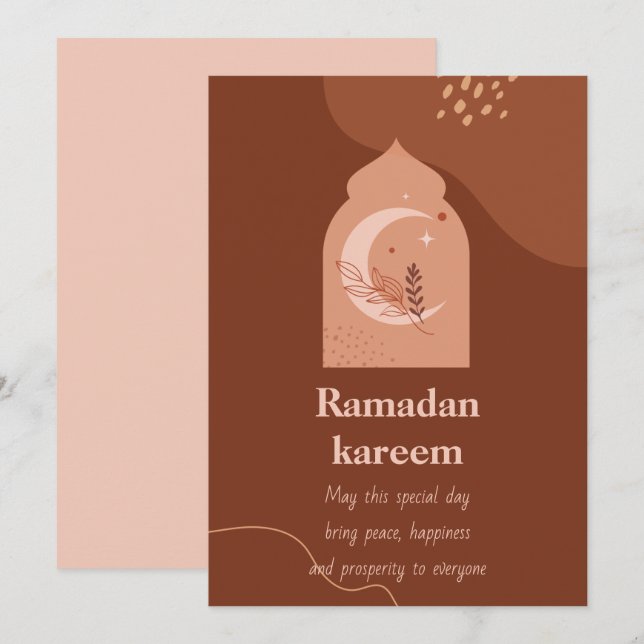 Ramadan Kareem Hölsingkort Julkort (Fram/baksida)
