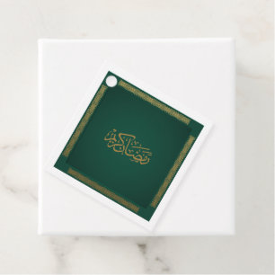 Ramadan Kareem i Grönt Gåvor Etiketter