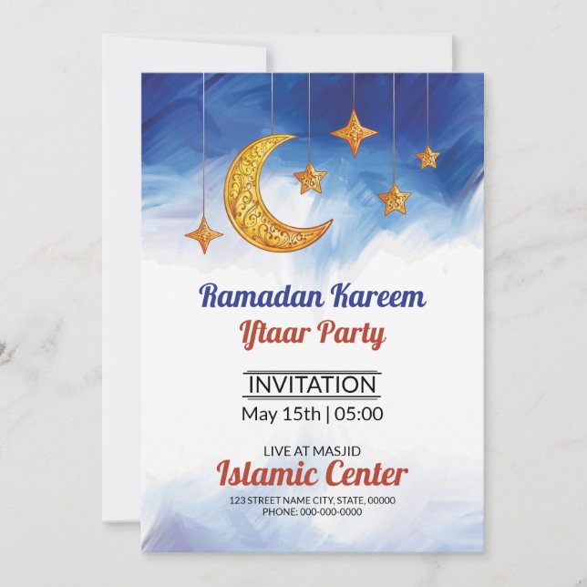 Ramadan Kareem Iftaar Party Flyer Inbjudningar (Framsida)