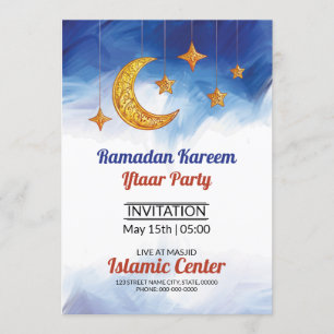 Ramadan Kareem Iftaar Party Flyer Inbjudningar