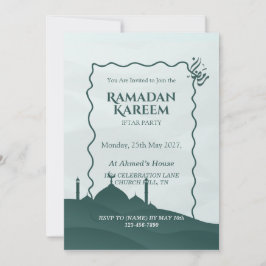 Ramadan Kareem Iftar Invitation Personalized Inbjudningar