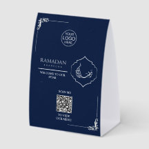 Ramadan Kareem Iftar QR-kod Bordsskylt | Anpassad