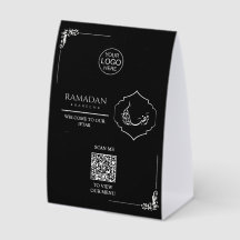 Ramadan Kareem Iftar QR-kod Bordsskylt | Anpassad