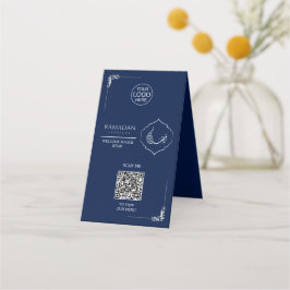 Ramadan Kareem Iftar QR-kod Bordsskylt Lojalitetskort