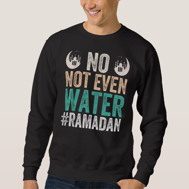 Ramadan Kareem, inte ens Vatten Ramadan Lång Ärmad Tröja (Framsida)