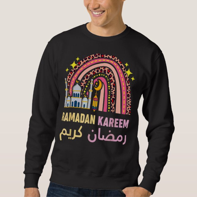 Ramadan Kareem Islamic Fasting Islamic Eid Ramadan Lång Ärmad Tröja (Framsida)