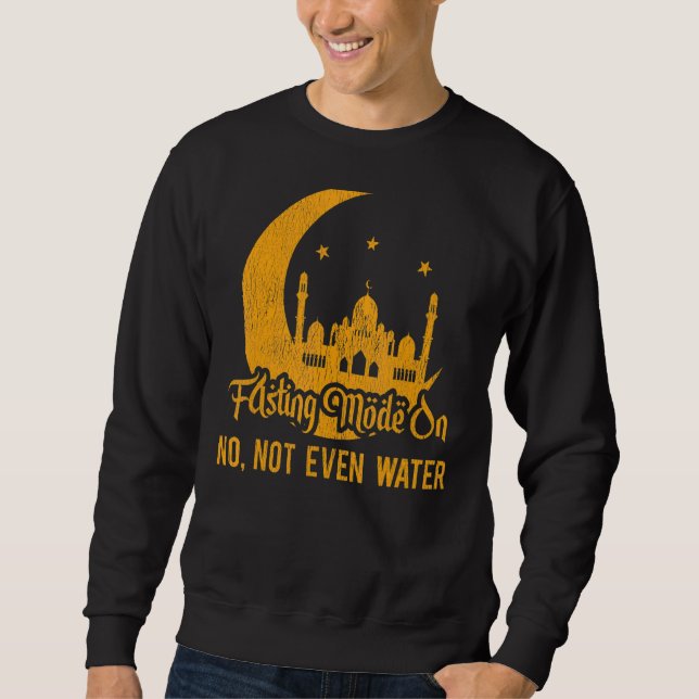 Ramadan Kareem Islamic Fasting Mode on not even Lång Ärmad Tröja (Framsida)