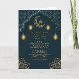 Ramadan Kareem islamisk hel månad hälsning Kort