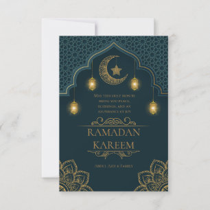 Ramadan Kareem islamisk helig månad hälsning Kort