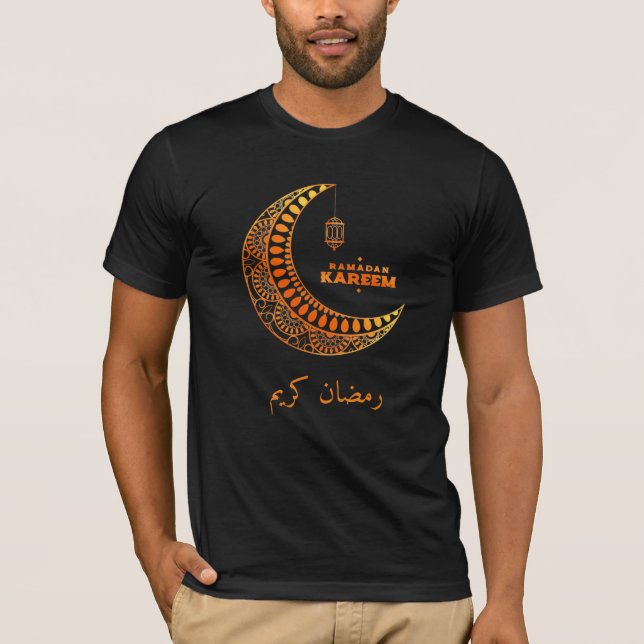 Ramadan Kareem Islamsk Halvmåne T-Shirt (Framsida)