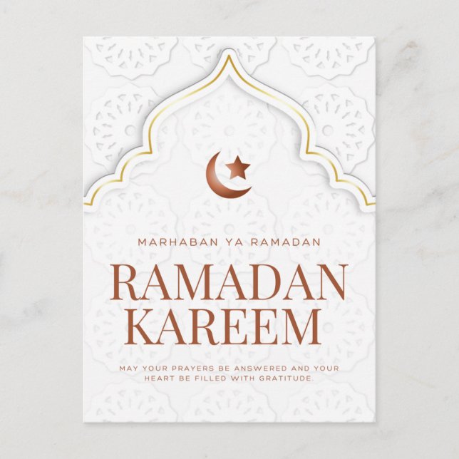 Ramadan Kareem Islamskt valvkonst Vykort (Framsida)