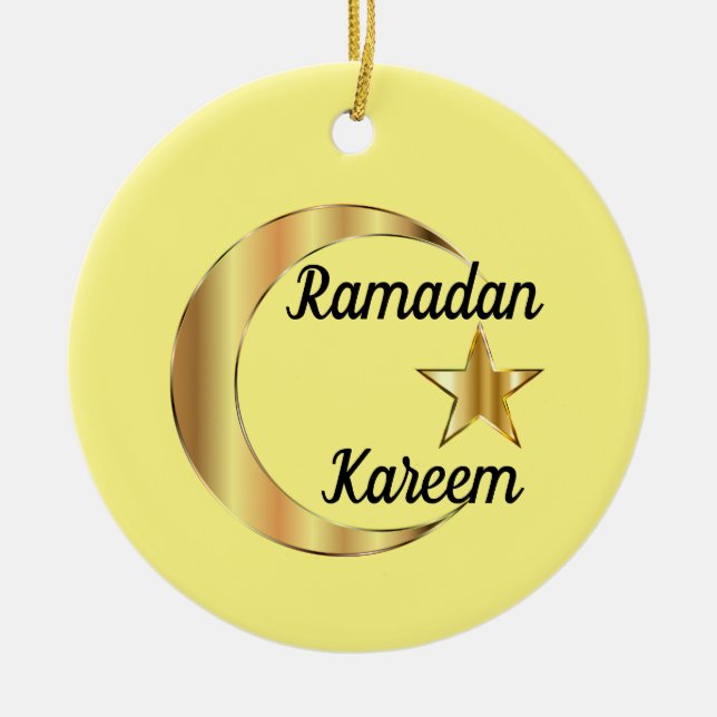 Ramadan Kareem keramiska prydnadsföremål Julgransprydnad Keramik (Framsidan)