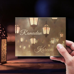 Ramadan Kareem - målning med lampor Vykort