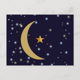 Ramadan Kareem måne och stjärna Vykort