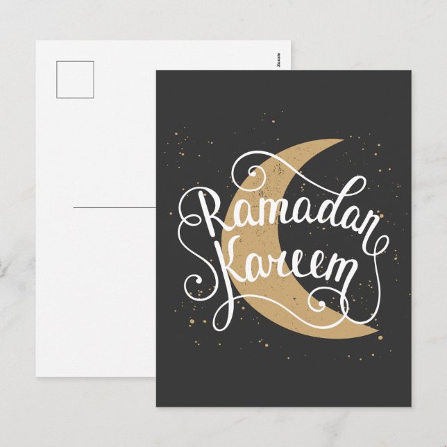 Ramadan Kareem | Modern Ramadan-vykort för Helgdag Helg Vykort (Fram/baksida)