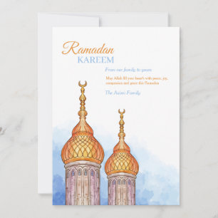 Ramadan Kareem Mosque Helgdag Card Julkort