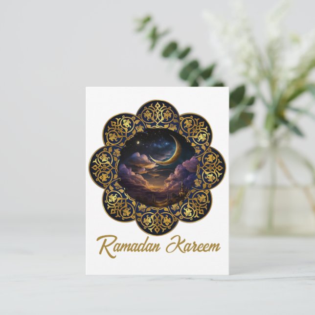 RAMADAN KAREEM MUBARAK 2024 EID MUBARAK VYKORT (Stående Fram)