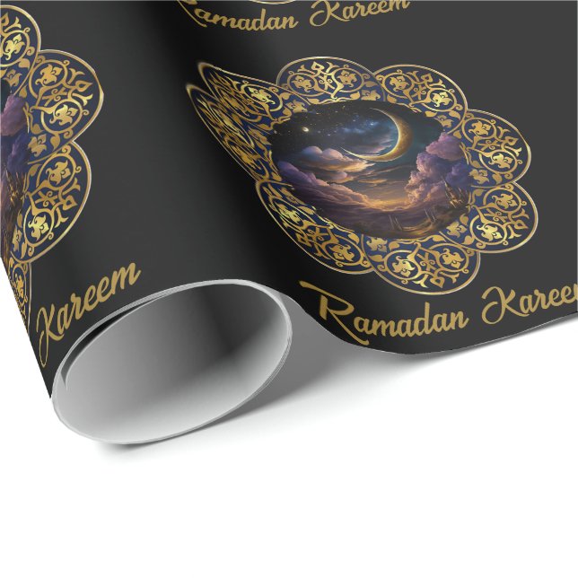 RAMADAN KAREEM MUBARAK 2026 PRESENTPAPPER (Rullad Hörn)