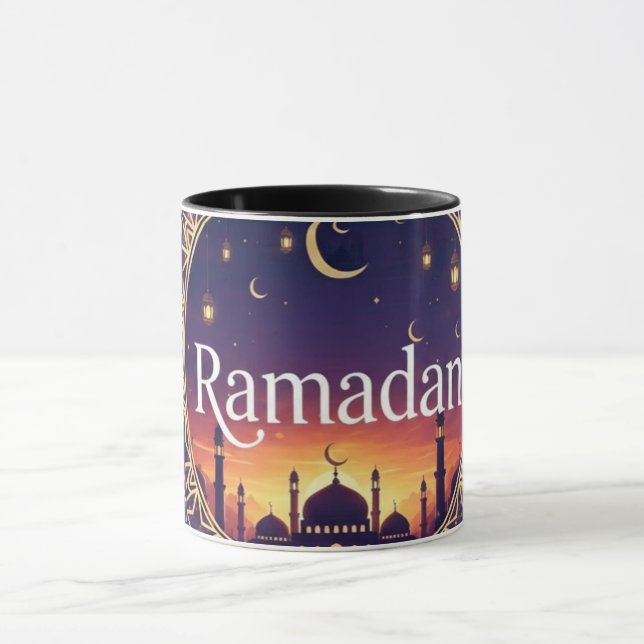 Ramadan Kareem Mubarak Halvmåne Islam Iftar Suhoor Mugg (Center)