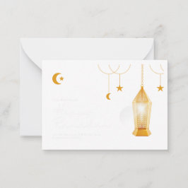 Ramadan Kareem Mubarak Helgdag Card front & back Anteckningskort