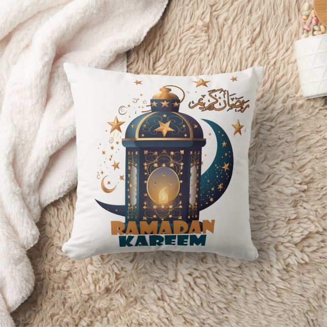 Ramadan Kareem Mubarak Lantern ramadan 2024 Kudde (Filt)