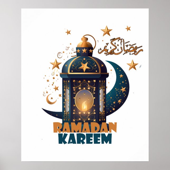Ramadan Kareem Mubarak Lantern ramadan 2024 Poster (Framsidan)