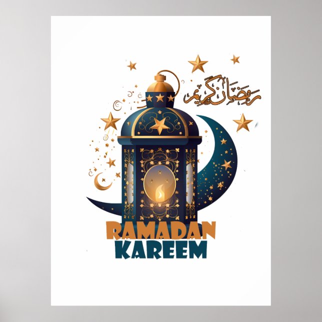 Ramadan Kareem Mubarak Lantern ramadan 2024 Poster (Framsidan)