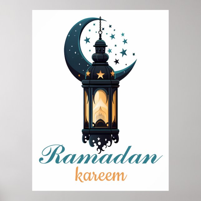 Ramadan Kareem Mubarak Lantern ramadan 2024 Poster (Framsidan)