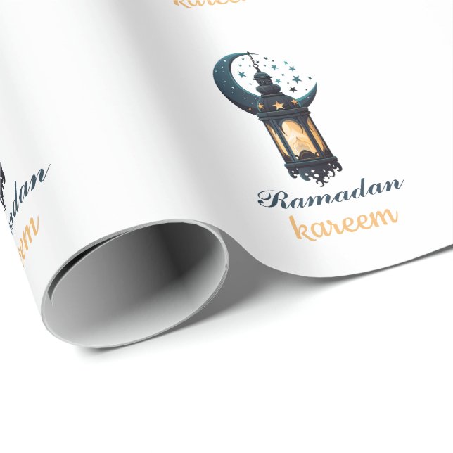 Ramadan Kareem Mubarak Lantern ramadan 2024 Presentpapper (Rullad Hörn)