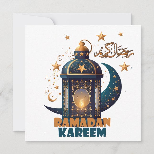 Ramadan Kareem Mubarak Lykta ramadan 2024 Inbjudningar (Framsida)